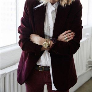Ann Taylor Brown Velvet Blazer